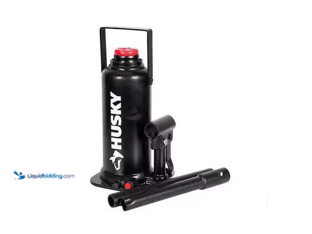 Lot 49-5573465 - Husky
12-Ton Welded Bottle Jack, Used with scuffs and attachments