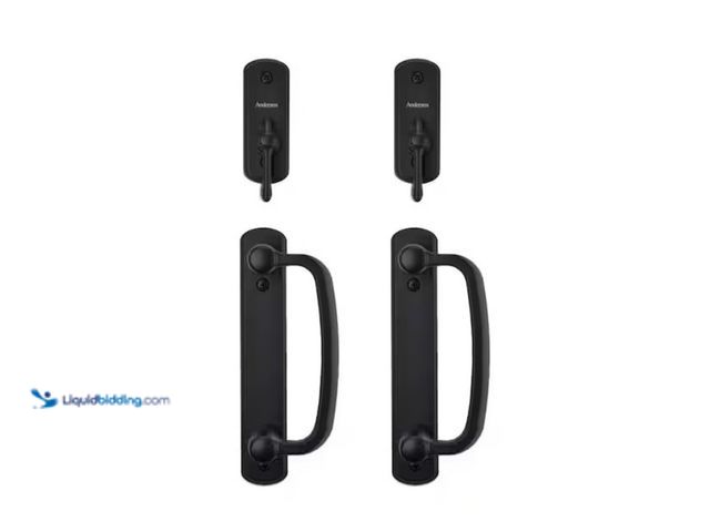 Lot 49-3637823 - Andersen Albany 2-Panel Gliding Patio Door Hardware Set in Black, Model # 9007541, Unused.   Ref#PA0...
