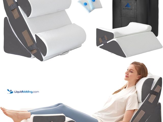 Lot 49-3535290 - 6PCS Wedge Pillow Set for After Surgery, Bed Wedge Pillow Post Surgery, Wedges Pillows for Back Pain...