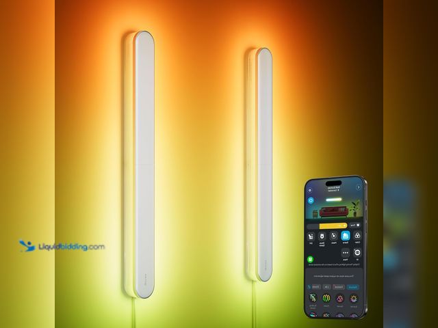 Lot 49-1574985 - (2-Pack) Govee Wall Sconces, RGBIC LED Wall Lights, Works with Matter & Alexa, Music Sync, Plug in W...