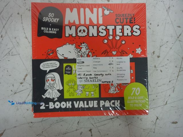 Lot 49-1625840 - Lot of (2) 2 pack Spooky Cute Coloring Books, Model # 9781923279445, Unused.  Ref#WM0713