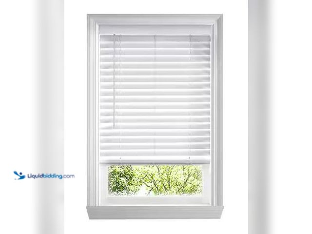 Lot 49-1573994 - Lot of (5) Home Decorators Collection White Cordless 2 in. Faux Wood Blind - 32.25 in. W x 54 in. L ...