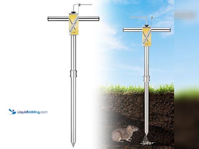Lot 49-5433782 - Gopher & Mole Bait Applicator, Stainless Steel Gopher/Mole/Vole Killer, Durable and Removable Garden...