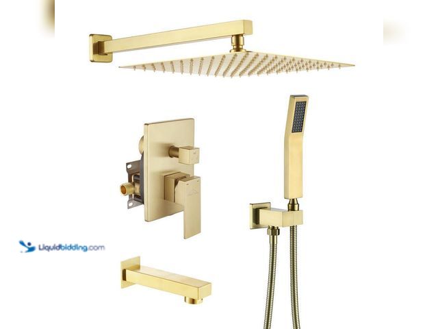 Lot 49-5450246 - Boyel Living
Single-Handle 1-Spray 2.5 GPM Tub and Shower Faucet with 12 in. Fixed Shower Head in B...