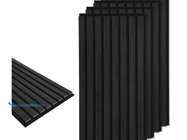 Lot 49-1568507 - Art3d Wall Panels 2/5 in. x 1 ft. x 2 ft. Black Charcoal MDF Decorative Shiplap Wall Paneling 3D Sou...