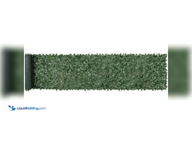 Lot 49-3565610 - VEVOR Ivy Privacy Fence 39 in. x 198 in. Artificial Green Wall Screen Ivy Fence 2.76 in. H Faux Hedg...