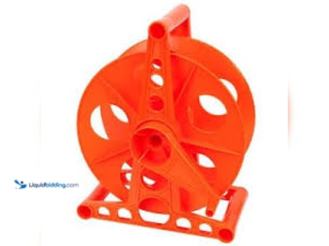 Lot 49-5461038 - HDX 150 ft. 16/3 Extension Cord Storage Reel with Stand, Model# YLCR-8 x5, Unused