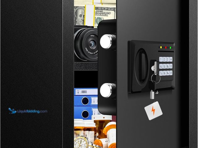 Lot 49-5437921 - 2.3 Cuft Fire proof Safes for HOME USE, Digital Security Safe Box with Programmable Keypad and Spare...