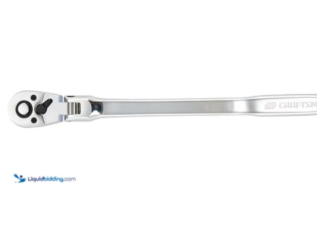 Lot 49-1547515 - CRAFTSMAN Ratchet, Bent-Handle Flex-Head, 3/8 Inch Drive, Model# B0BHKH7YRQ, Unused.  Ref#LBRelist