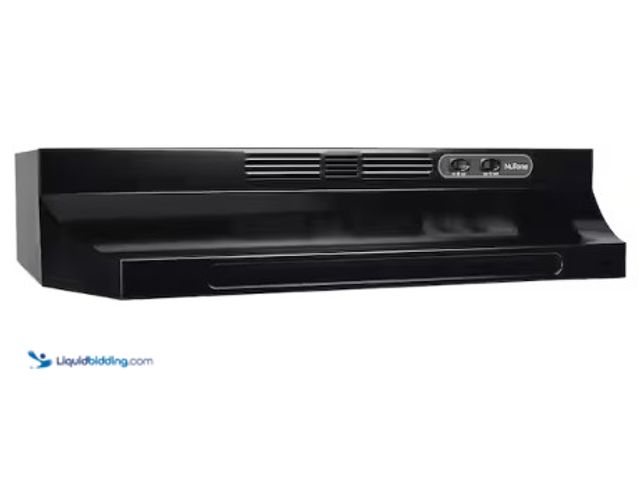 Lot 49-2025668 - Broan-NuTone RL6200 Series 30 in. Ductless Under Cabinet Range Hood with Light in Black, Model # RL6...