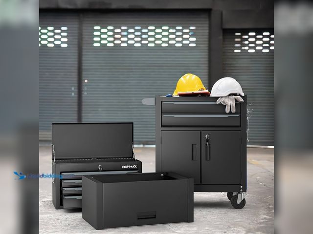 Lot 49-1632090 - Black Wheeled Tool Box Storage Cabinet, Black, Model # DSN035BN351C, Unused.  Ref#WAY0728