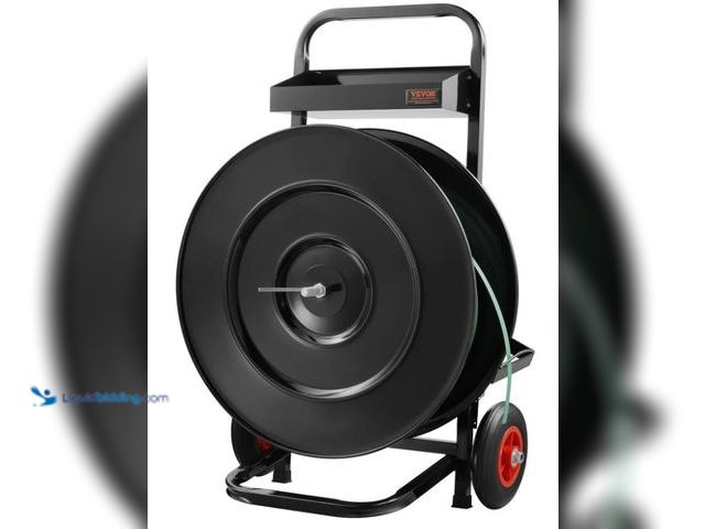 Lot 49-1569685 - VEVOR Banding Strapping Cart, for PET/PP/Fiber Strapping Coils with 8" or 16" Core Size, Heavy Duty ...