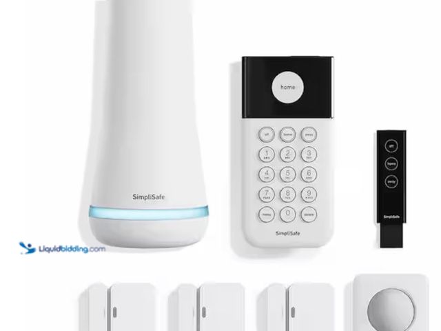 Lot 49-2006213 - SimpliSafe Smart Home Security System (7 pc.) with Base Station, Siren, Keypad, Motion Sensor, 3 Ent...