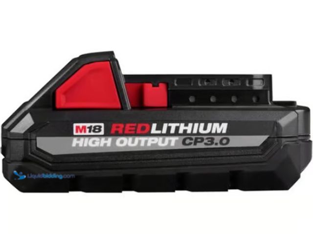 Lot 49-5560128 - Milwaukee M18 RedLithium Compact 3 Ah Lithium-Ion High Output Battery .