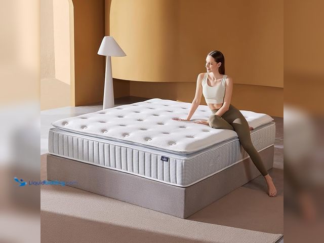 Lot 49-3472027 - – King Size Mattress 14 Inch – Real Hybrid Mattress with Dual-Cooling, 2” Ventilated PCM Memory Foam...