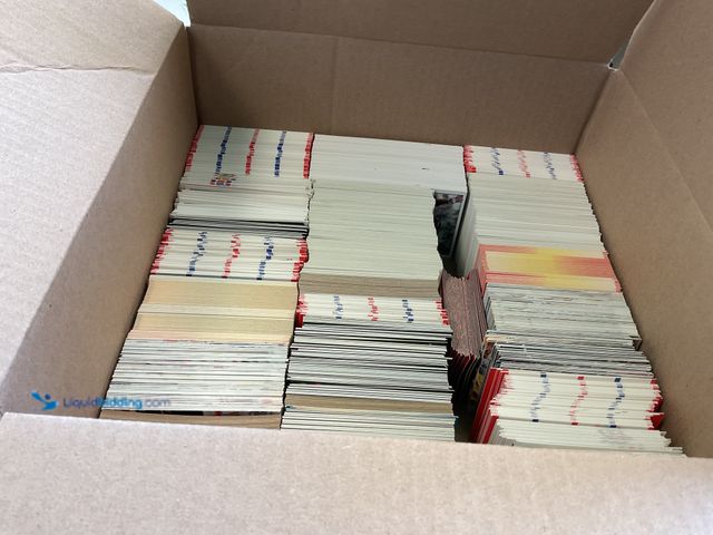 Lot 49-3503812 - LARGE BOX FULL OF 2000+ SPORT CARDS FROM VARIOUS YEARS AND TYPES LOADED WITH STARS AND HALL OF FAMER...