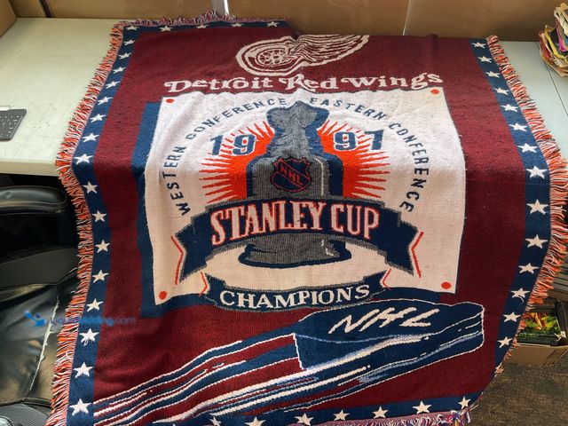 Lot 49-3503791 - Other NICE DETROIT RED WINGS STANLEY CUP WEAVE THROW BLANKET BY NORTHWEST COMPANY NO TAGS MEASURES A...