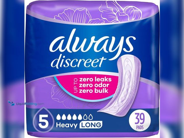 Lot 49-5543270 - QTY 2 - Always Discreet Adult Incontinence Pads for Women, Drier, 5 Drop Long Length, Heavy Absorben...