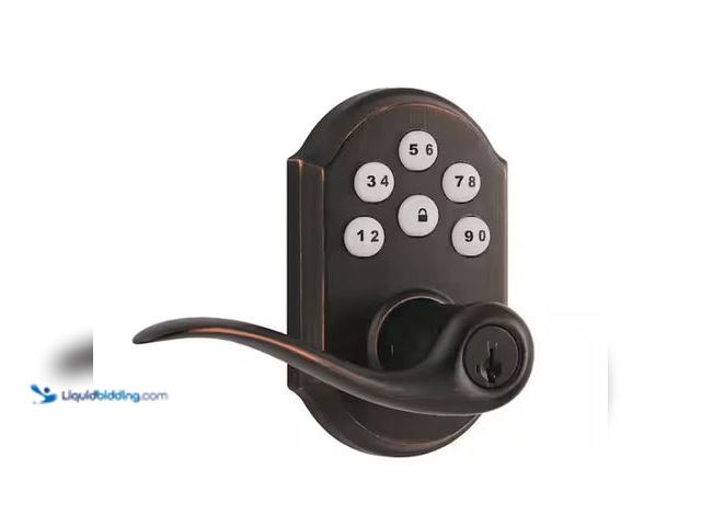 Lot 49-1570179 - Kwikset Z-Wave Smart Code Venetian Bronze Keypad Electronic Tustin Door Handle Featuring Smart Key S...