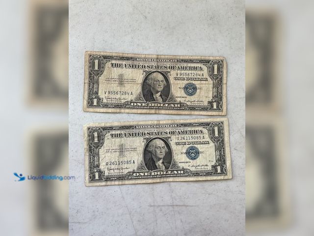 Lot 49-1811275 - 2 BLUE SEAL US ONE DOLLAR SILVER CERTIFICATES INCLUDING1957 B