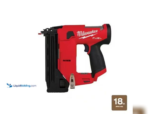 Lot 49-1572248 - Milwaukee M12 FUEL 12-Volt Lithium-Ion Brushless Cordless 18-Gauge 1-1/2 in. Compact Brad Nailer (To...