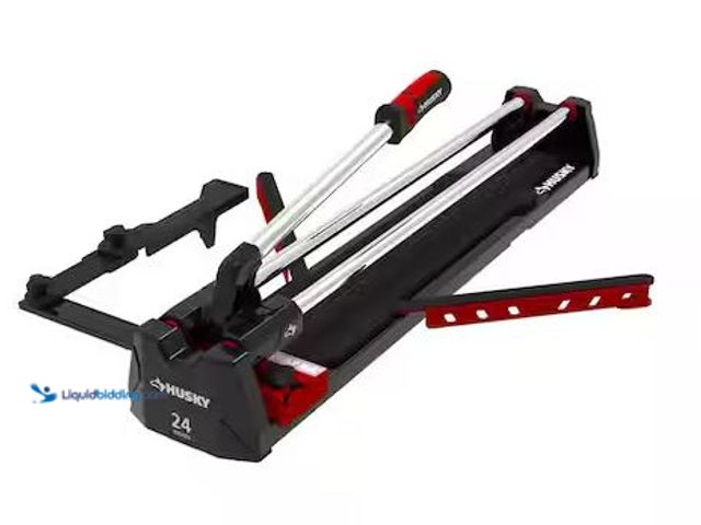 Lot 49-3472070 - Husky 24 in. Tile Cutter with Tungsten Carbide Blade and Adjustable Gauge Model # JHD600, Used  Ref#...