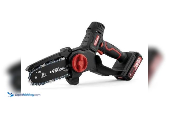 Lot 49-5559171 - Hyper Tough 20-Volt 6-inch Mini Chainsaw. Tool Only. Model:  HT13-401-003-03. Unused