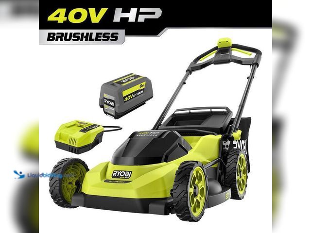 Lot 49-2024350 - RYOBI 40V HP Brushless 20 in. Cordless Battery Walk Behind Push Lawn Mower with 6.0 Ah Battery and C...