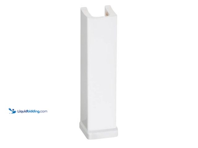Lot 49-2004261 - Glacier Bay Fiona Fine Fireclay Pedestal Sink Base in White, Model # LC-6120-W, unused.   Ref#SB0724