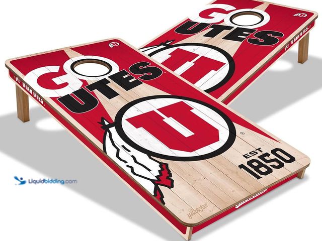 Lot 49-5412812 - YouTheFan NCAA 2 x 4 Professional Wood Cornhole Game (Team Colors). New