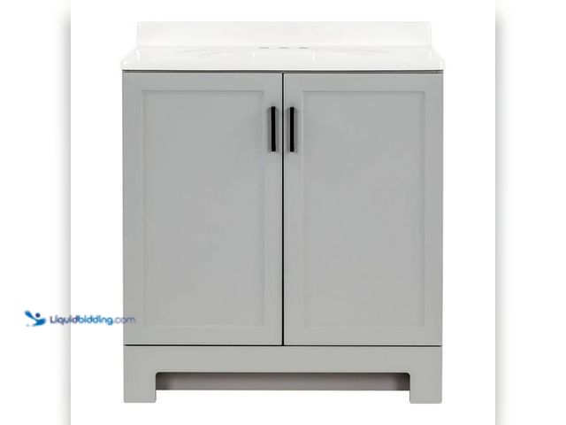 Lot 49-5446880 - Glacier Bay
Oakley 31 in. Single Sink Pearl Gray Bath Vanity with White Cultured Marble Top (Assemb...