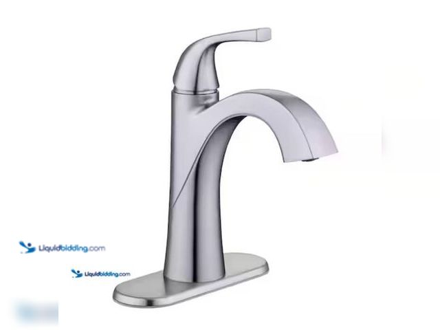 Lot 49-5581992 - Glacier Bay Atterbury Single Hole Single-Handle High-Arc Bathroom Faucet in Brushed Nickel, Model # ...