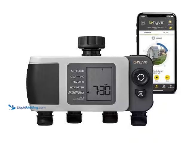 Lot 49-1630776 - Orbit B-hyve XD Bluetooth 4-Outlet Hose Watering Timer Sprinkler Timer Model # 24634, Slightly Used ...