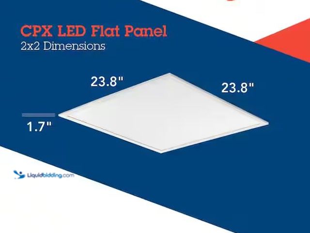 Lot 49-1576558 - Lithonia LightingCPX 2 ft. x 2 ft. Adjustable Lumens (up to 4564 Lumens) Integrated LED Panel Light ...