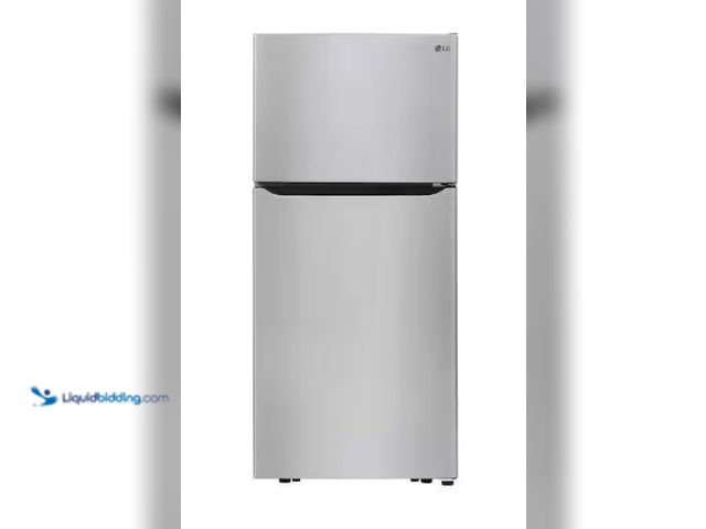 Lot 49-1549473 - LG 30 in. W 20 cu. ft. Top Freezer Refrigerator w/ Multi-Air Flow and Reversible Door in Stainless S...