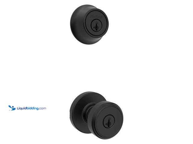 Lot 49-5464006 - Kwikset
Maven Keyed Entry Knob and Single Cylinder Deadbolt Combo Pack featuring SmartKey Security ...