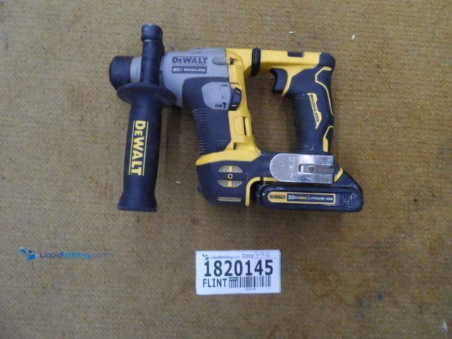 Lot 49-1820145 - 1 Dewalt DCH172 Battery Powered 5/8" Rotary Hammer Dewalt 20 Volt Brushless 5/8" Rotary Hammer Used ...
