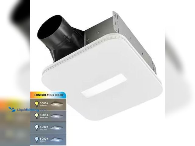 Lot 49-1577042 - Broan-NuTone 80 CFM Ceiling Bathroom Exhaust Fan with CCT LED Light Clean Cover Grille, ENERGY STAR,...