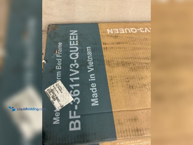 Lot 49-3531242 - ROIL 14 inch Metal Queen Bed Frame with Rounded Corner and Headboard Hole Mattress Retainers 3500LBS...