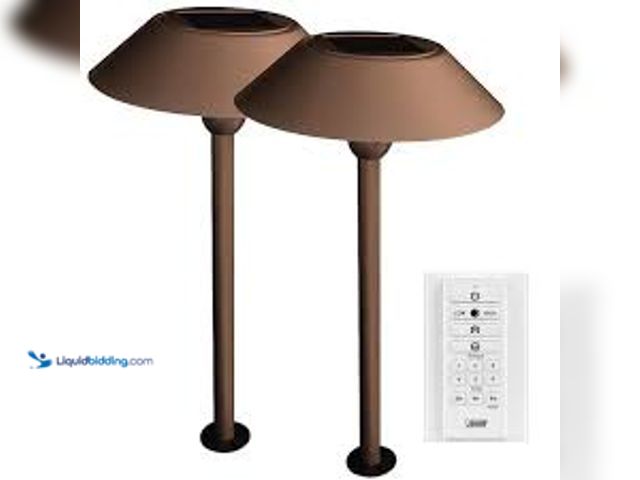 Lot 49-5448870 - Feit Electric OneSync Landscape 40 Lumens Bronze Solar Integrated LED Outdoor Path Light w/Dusk-To-D...