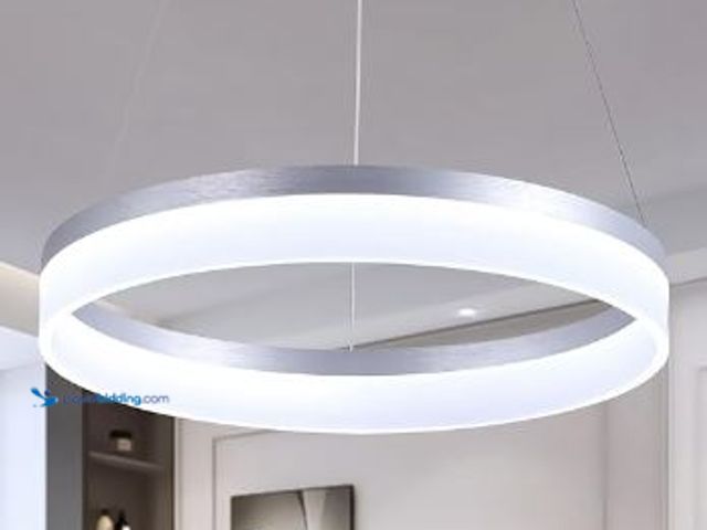 Lot 49-5436155 - Buccleuch Modern LED Pendant Light, Dimmable LED Chandelier for Dining Room Light Fixture, 19.7 inch...