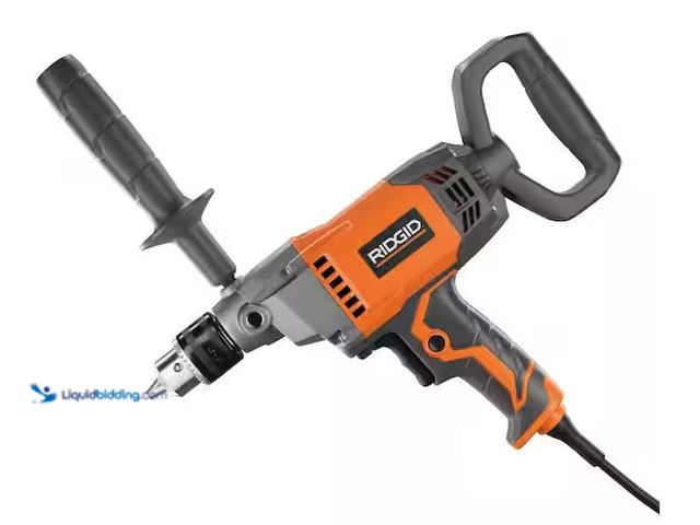 Lot 49-1556641 - RIDGID 9 Amp Corded 1/2 in. Spade Handle Mud Mixer Model # R7122, Used, Missing Attachments  Ref#SSB...