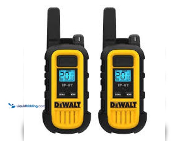Lot 49-5485920 - DEWALT DXFRS800 Heavy-Duty 2-Watt Walkie Talkies (2-Pack). Model # DXFRS800. Used with charger. Unab...