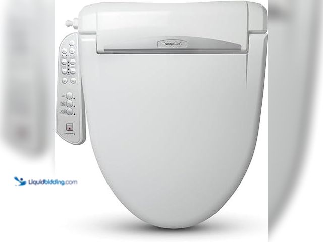 Lot 49-5448693 - Tranquillus Essential Round Bidet - Water and Air Adjustable Toilet Seat, Electric Bidet - ADA Compl...