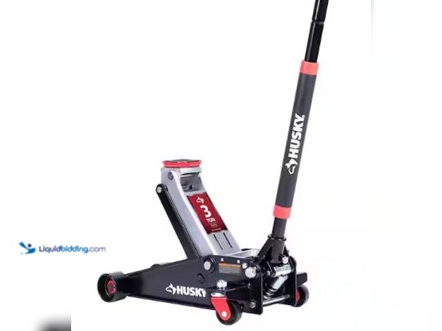Lot 49-2022792 - Husky 3 Ton Garage Jack, Model # HD00107NUJ-HV-TH, MSRP $149, Unused, Has attachments.  Ref#PA0924