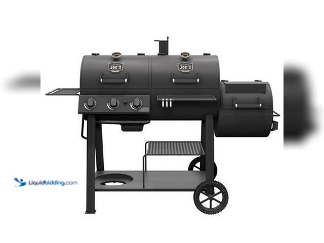 Lot 49-5545249 - OKLAHOMA JOE'S Canyon Combo Dual Fuel 3-Burner Propane Gas and Charcoal Smoker and Grill with 1031 s...