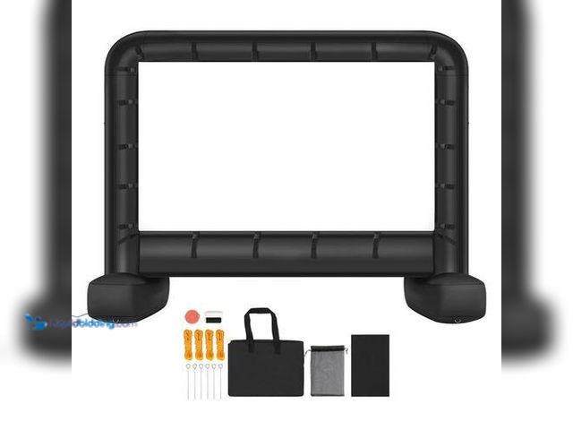 Lot 49-3616809 - VEVOR 168 in. Inflatable Movie Screen, 600D Washable Inflatable Projector Screen - slightly used , h...