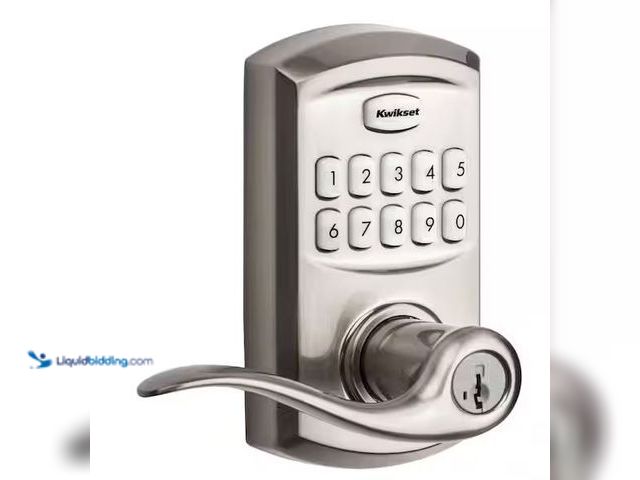 Lot 49-5460466 - Kwikset
SmartCode 917 Satin Nickel Keypad Electronic Single-Cylinder Tustin Door Handle Featuring S...