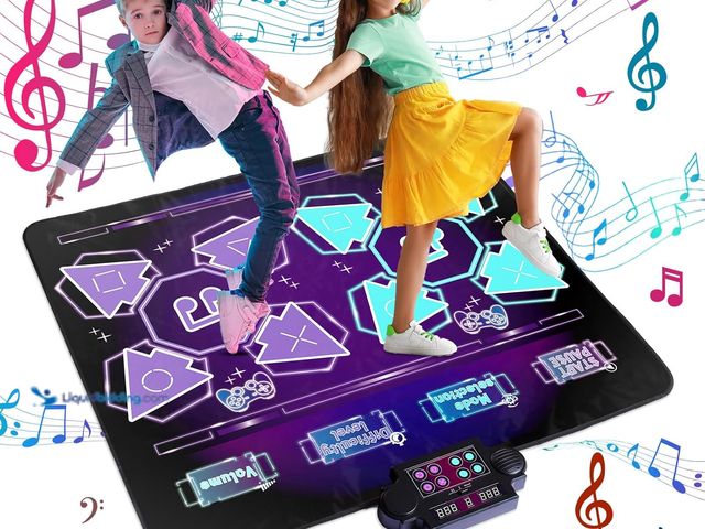 Lot 49-3528923 - Double Dance Mat Ideas for Dance Challenge Palymat, Optional Single & Double Player Game Modes, Buil...