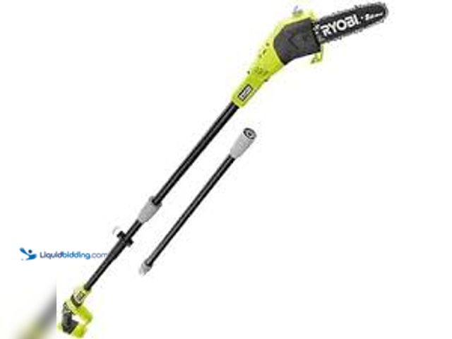 Lot 49-5438103 - RYOBI ONE+ 18V 8 in. Cordless Oil-Free Pole Saw (Tool Only). Model # P2501BTL. Unused